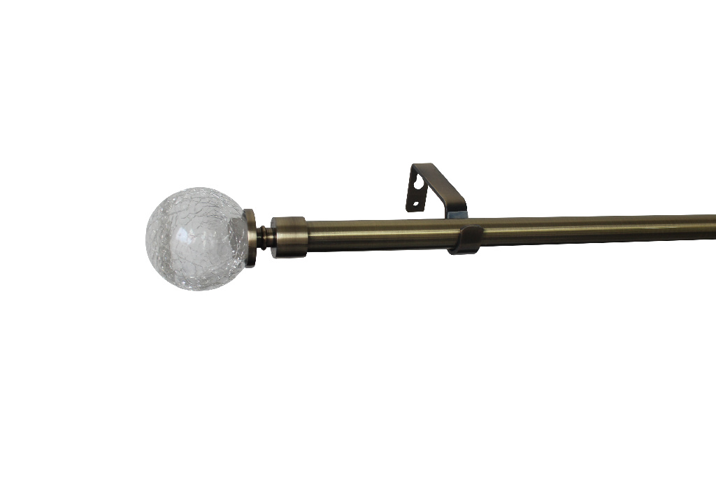 Set galerie simpla extensibila, metal, 330/200 cm, auriu, diametru 19 mm GoodHome Antiki