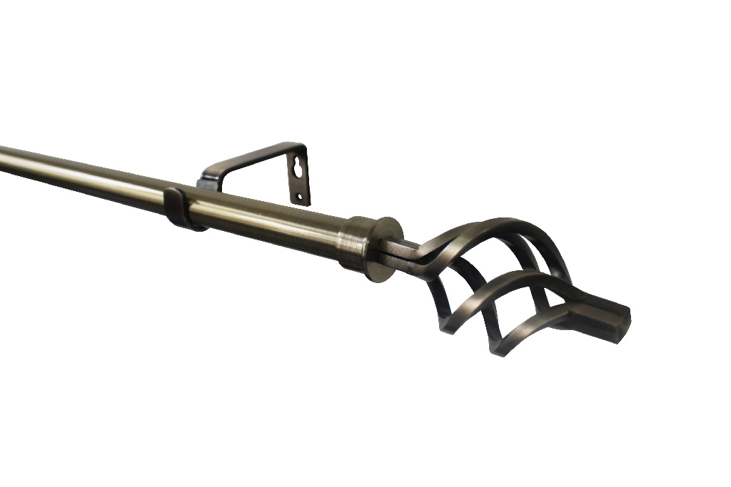 Set galerie simpla extensibila, metal, 330/200 cm, diametru 19 mm, auriu  GoodHome Antiki