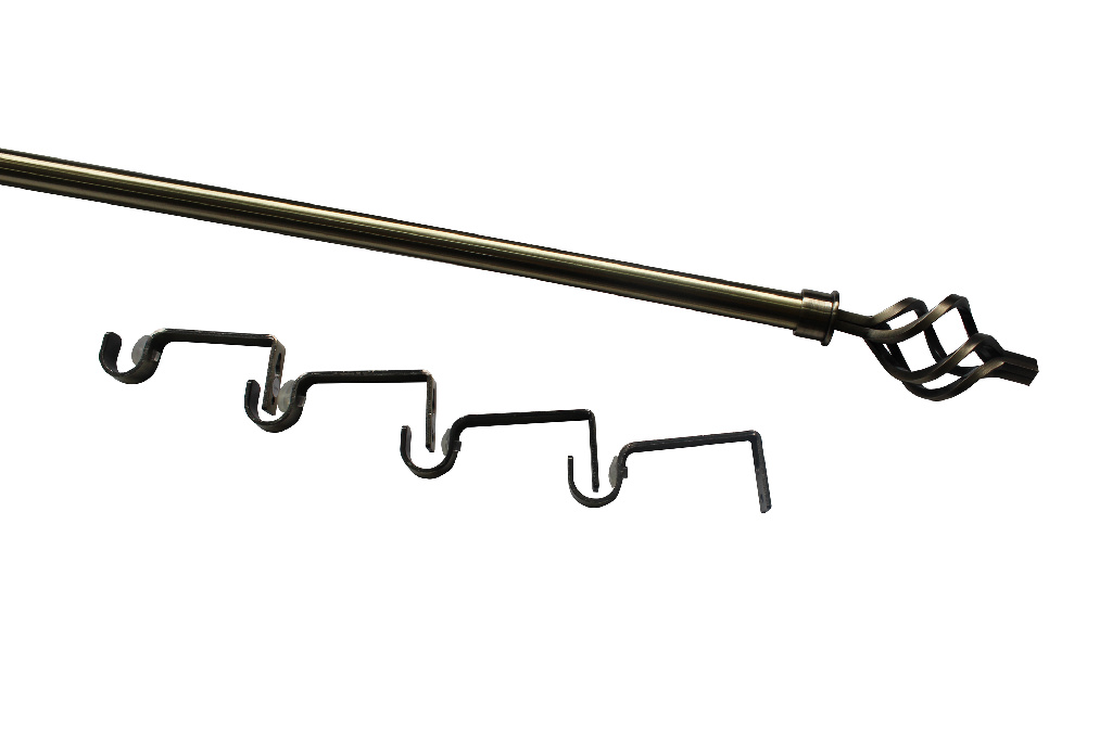 Set galerie simpla extensibila, metal, 330/200 cm, diametru 19 mm, auriu  GoodHome Antiki