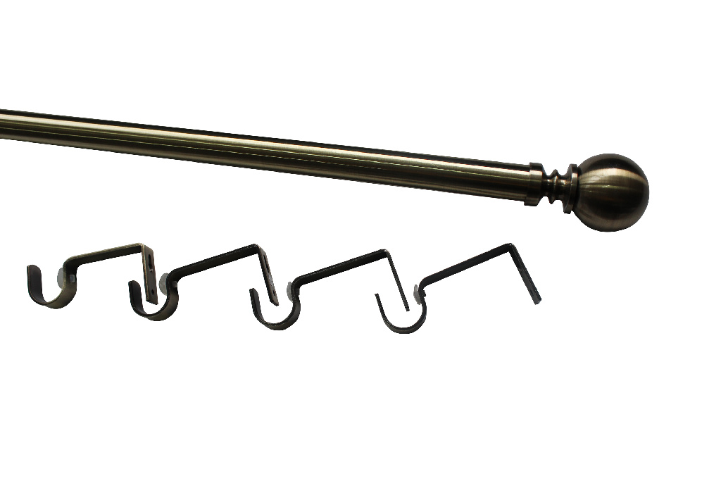 Set galerie extensibila, metal, 3300/2000 cm, diametru 28 mm, auriu GoodHome Antiki