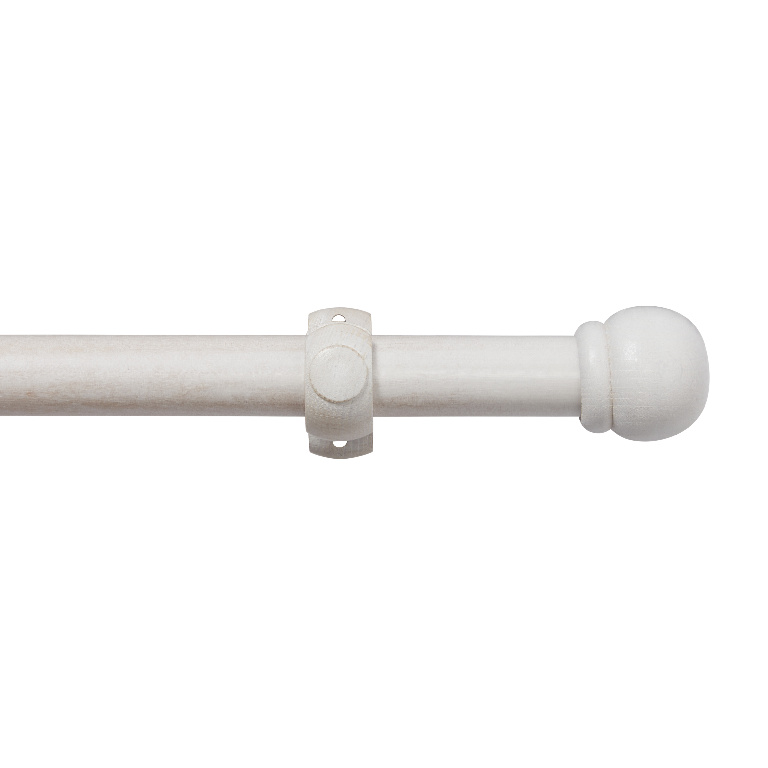 Set galerie lemn, alb, 150 cm, diametru 28 mm