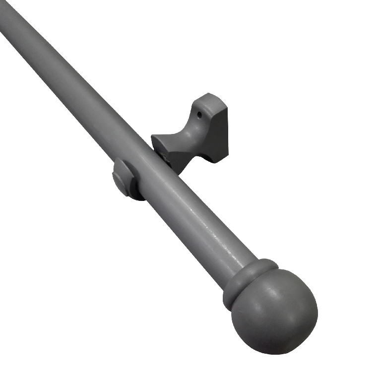Set galerie lemn, gri, diametru 28 mm, 150 cm