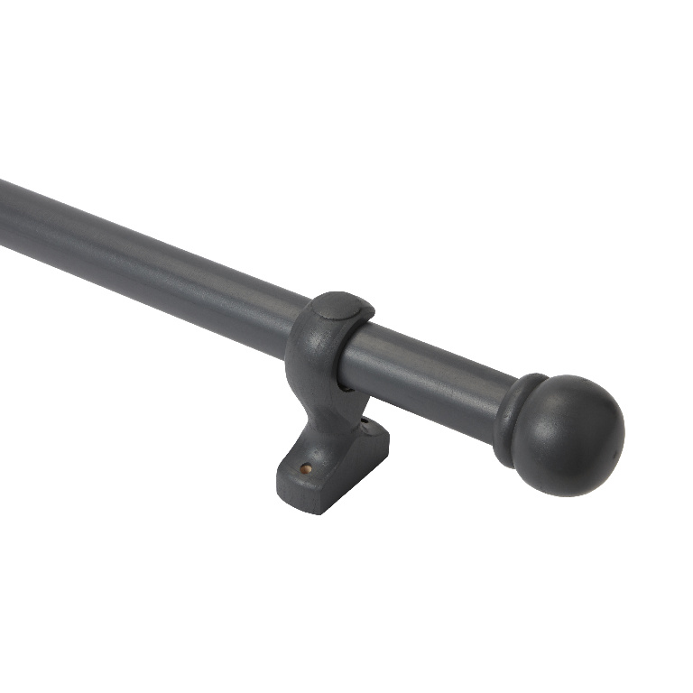 Set galerie lemn, gri, 150 cm, diametru 28 mm