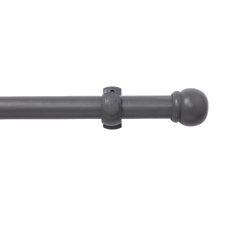 Set galerie lemn, gri, 150 cm, diametru 28 mm