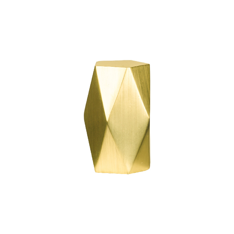 Capat geometric galerie, metal,  1.9 cm, auriu  GoodHome Elasa