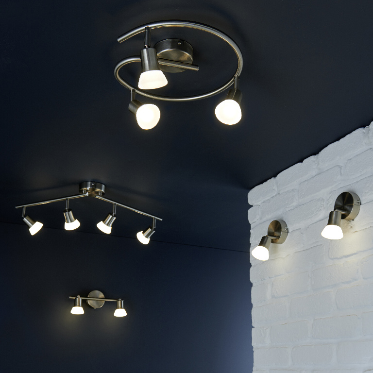 Plafoniera LED COLOURS Nabesna, 200lm, 3 x 3.4W, lumina calda, argintiu