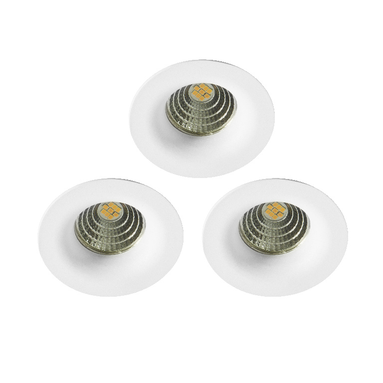 Set 3 spoturi LED COLOURS Hobson, 6W, 420lm, 2700K, alb