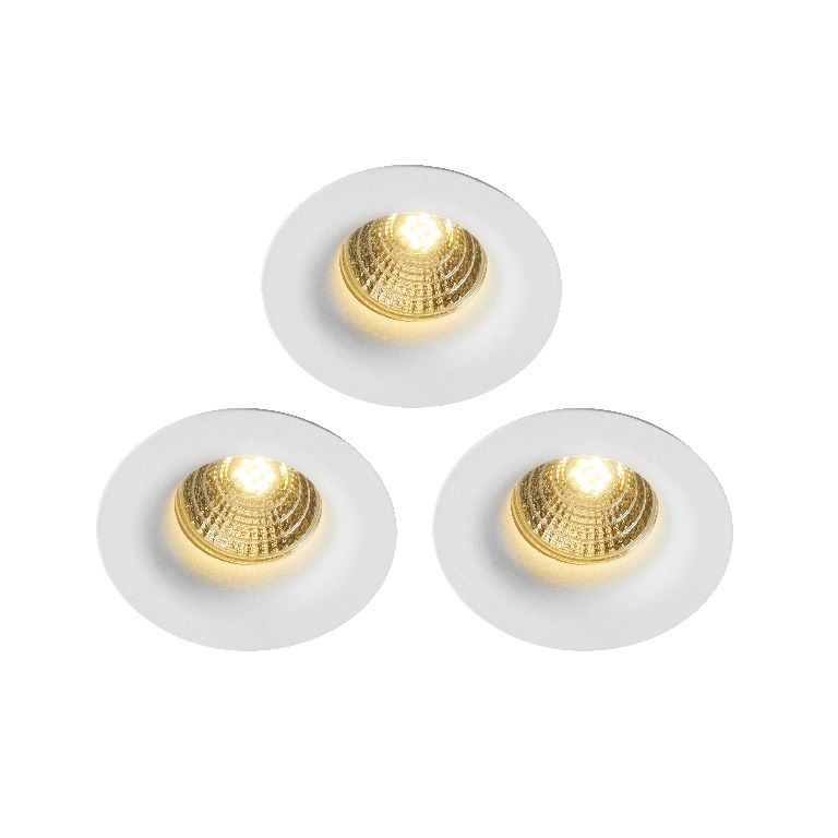 Set 3 spoturi LED COLOURS Hobson, 6W, 420lm, 2700K, alb