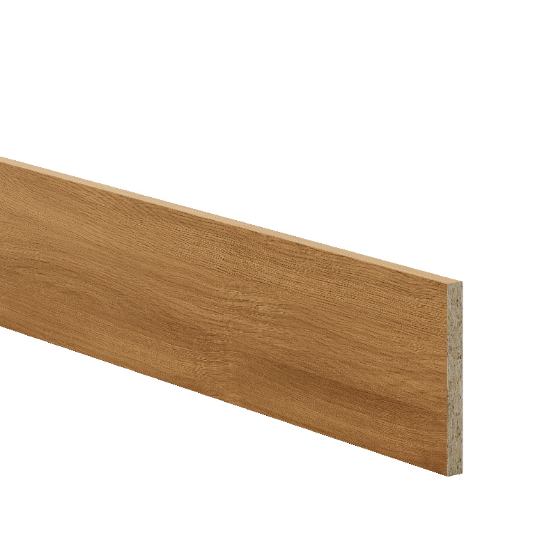 Plinta de bucatarie, PAL, stejar inchis, margine patrata, H.15 cm x l. 2,4 m x gros. 16 mm  GoodHome Chia