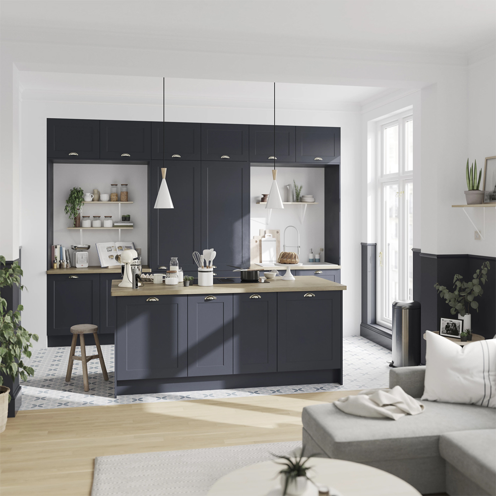 Usa dulap GoodHome Artemisia, 49.7 x 72 1.8 cm, MDF, albastru