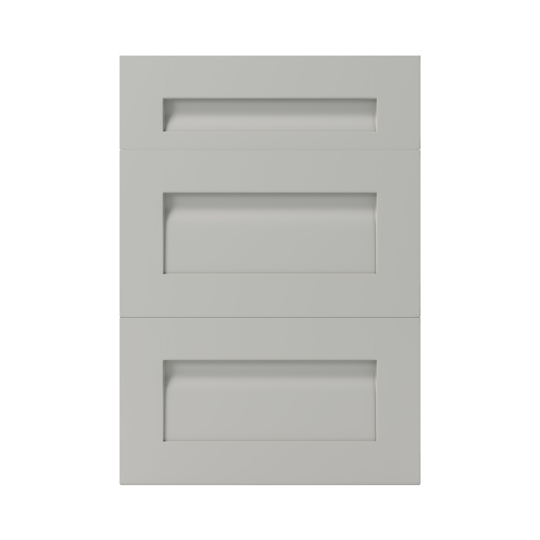 Front usa 3 sertare GOODHOME Garcinia, MDF, 49.7 x 71.5 x 2 cm, gri