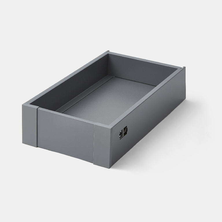 Front sertar intern GOODHOME Soto, Aluminiu, 25.5 x 10.5 x 1.3 cm, antracit mat