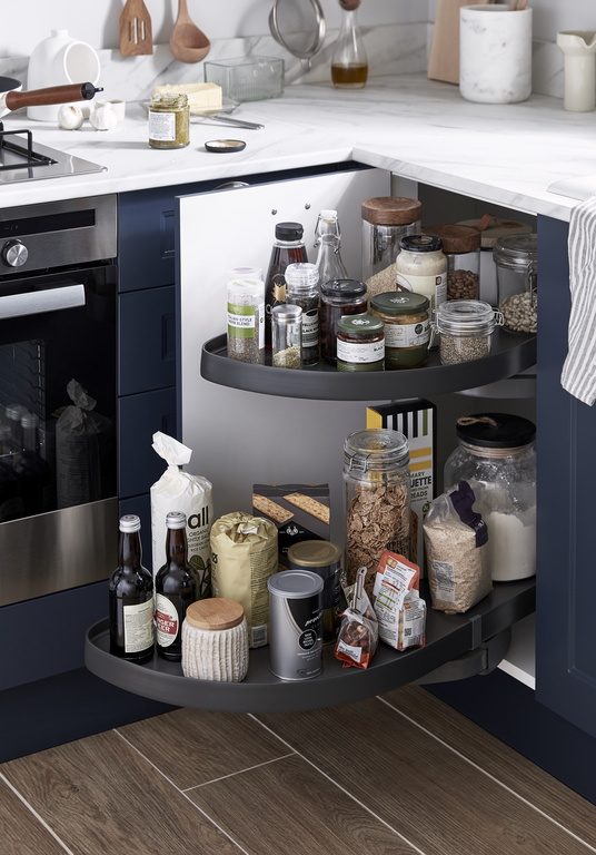 Sistem depozitare colt dreapta GOODHOME Jolly Pebre, 80 cm, antracit