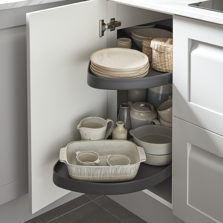 Sistem depozitare colt stanga GOODHOME Jolly Pebre, 100 cm, antracit