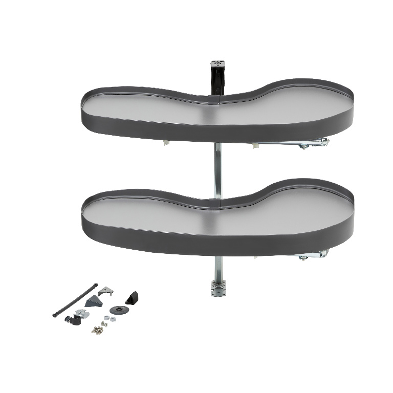 Sistem depozitare colt stanga GOODHOME Jolly Pebre, 100 cm, antracit