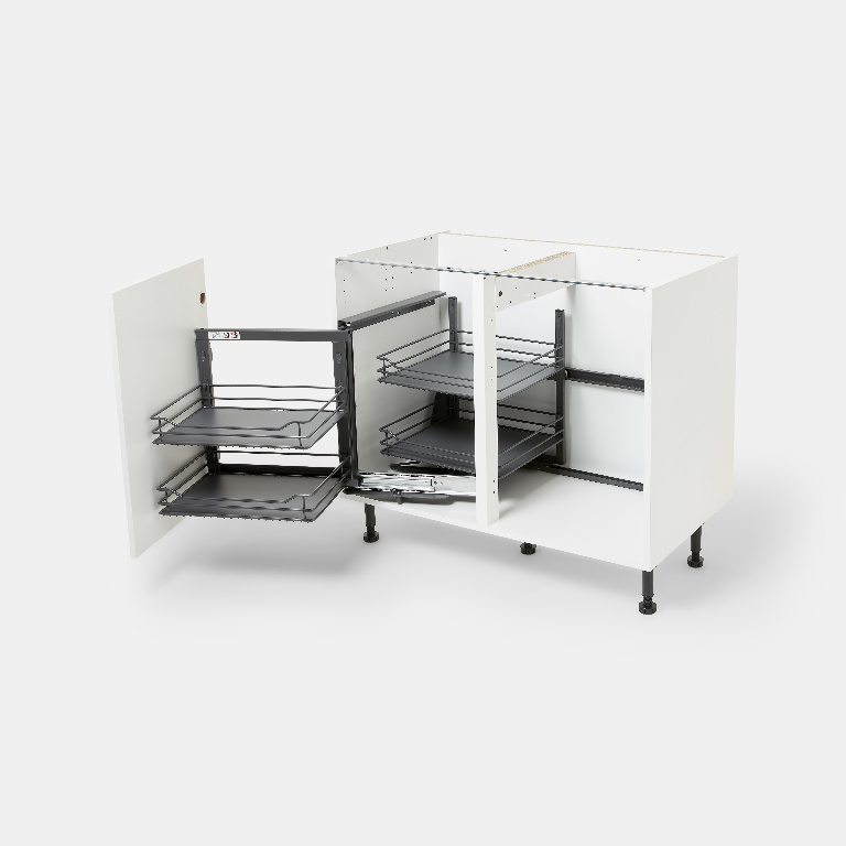 Sistem depozitare colt stanga GOODHOME Jolly Pebre, 100 cm, antracit
