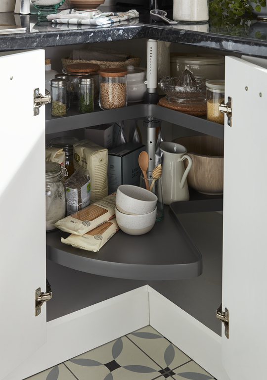 Sistem depozitare colt GOODHOME Jolly Pebre, 93 cm, antracit