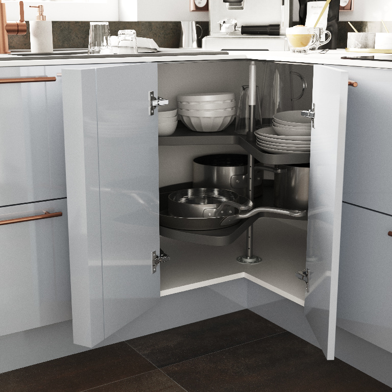 Sistem depozitare colt GOODHOME Jolly Pebre, 93 cm, antracit