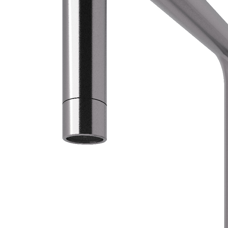 Baterie bucatarie GoodHome Kamut, pipa inalta, alama, inox