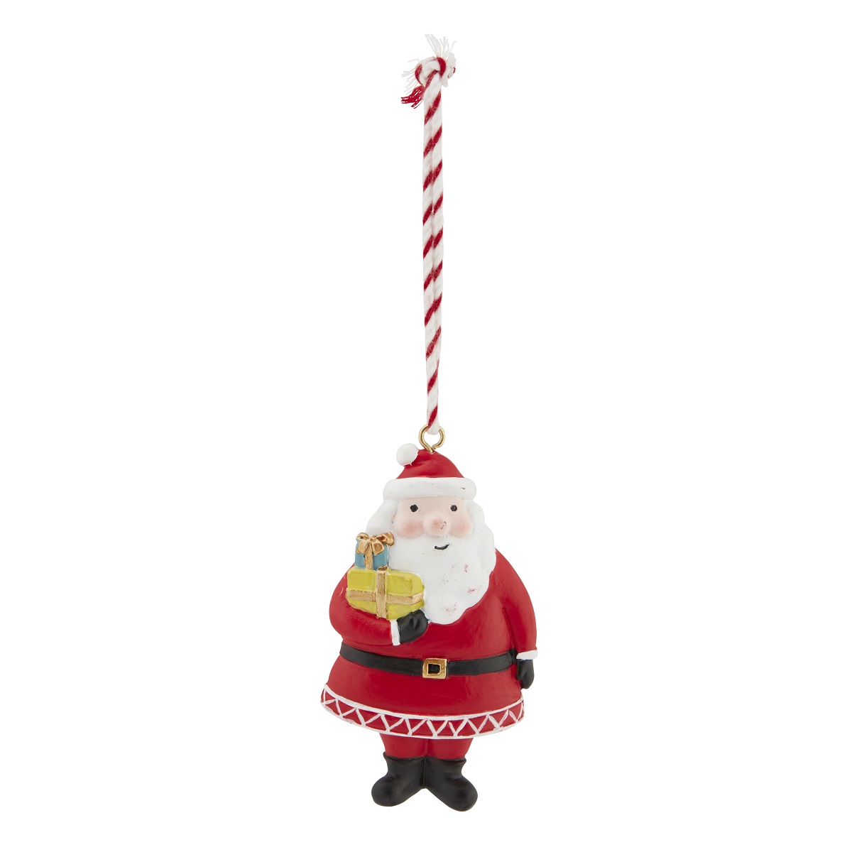 Decoratiune Mos Craciun 2D, 9cm, multicolor