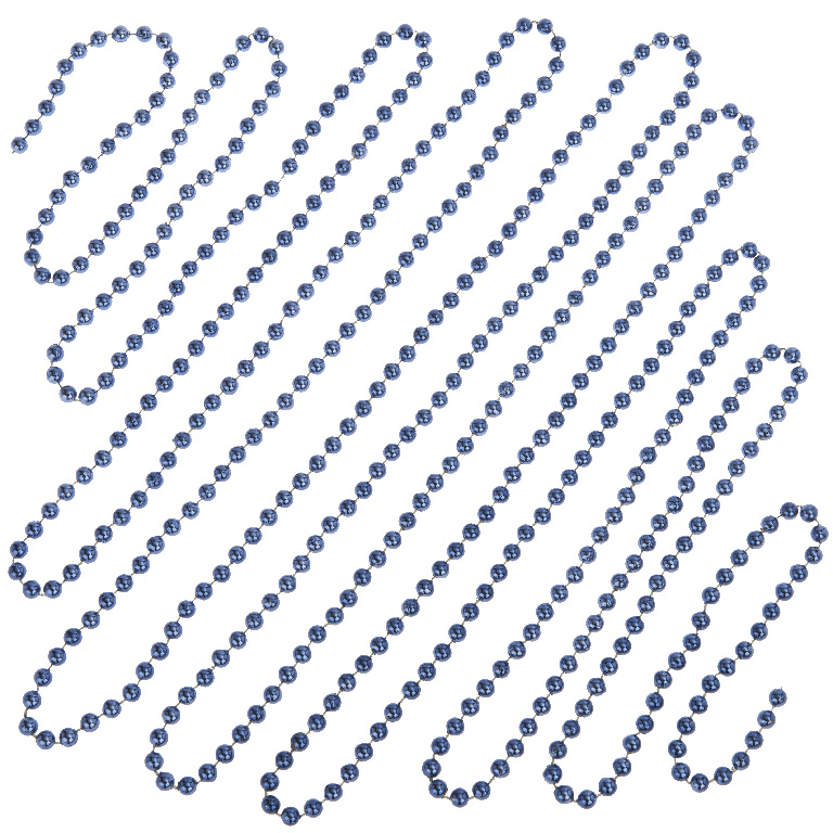 Ghirlanda cu margele, 5 m, efect metalic, plastic, albastru