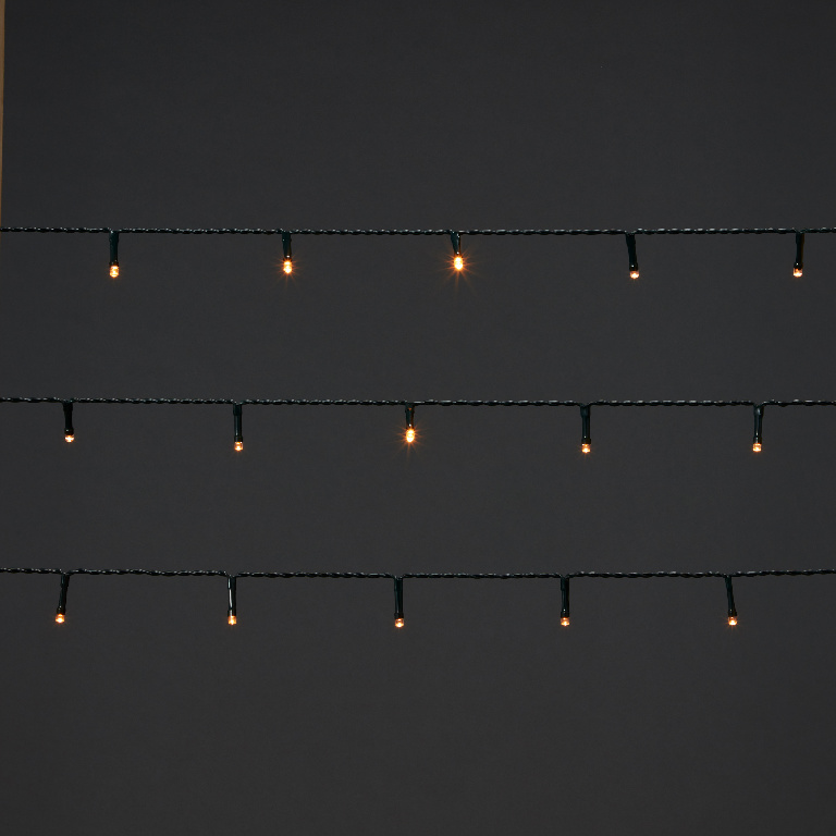 Instalatie Craciun 50 LED-uri, 5.2 m, pe baterie, lumina alb cald