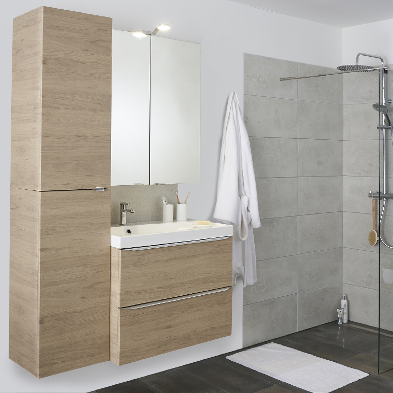 Masca lavoar GoodHome Imandra, suspendata, 80 x 45 x 60 cm, stejar