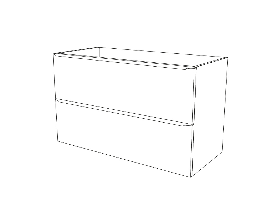 Masca lavoar GoodHome Imandra, suspendata, 100 x 45 x 60 cm, stejar