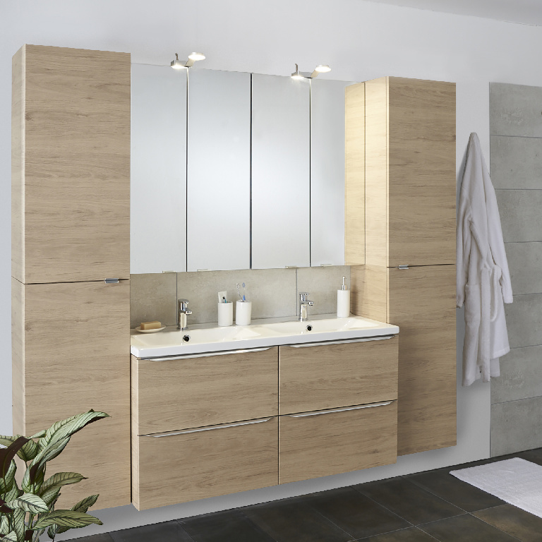 Masca lavoar GoodHome Imandra, suspendata, 120 x 45 x 60 cm, stejar