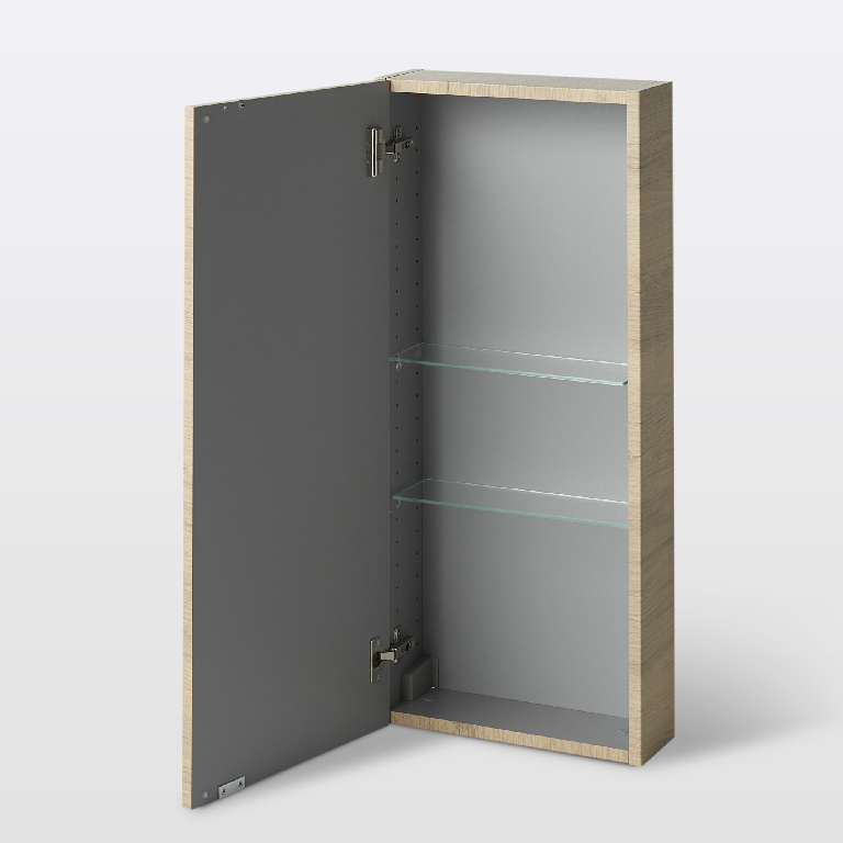 Dulap baie GoodHome Imandra, suspendat, 40 x 15 x 90 cm, stejar