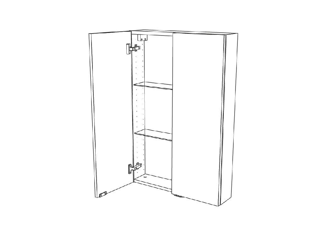 Dulap baie GoodHome Imandra, suspendat, 60 x 15 x 90 cm, stejar