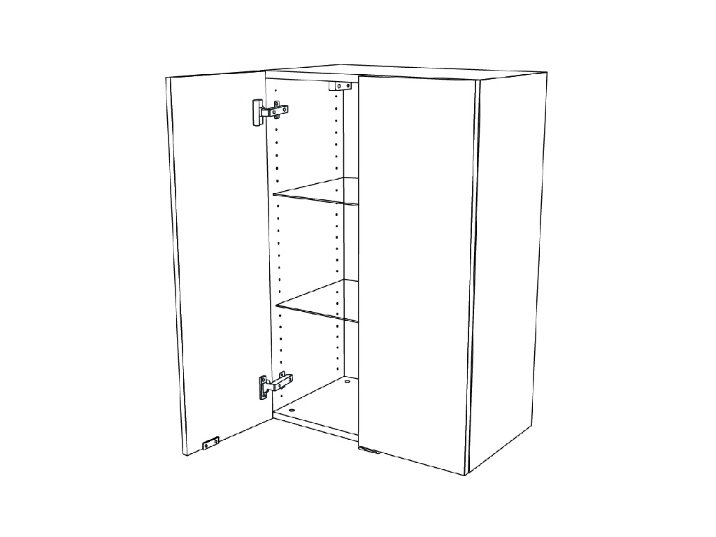 Dulap baie GoodHome Imandra, suspendat, 60 x 36 x 90 cm, stejar