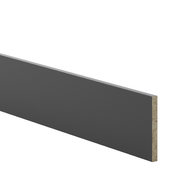 Plinta de bucatarie, PAL, gri grafit, mata, 2400mm x16mm x 150mm  Artemisia