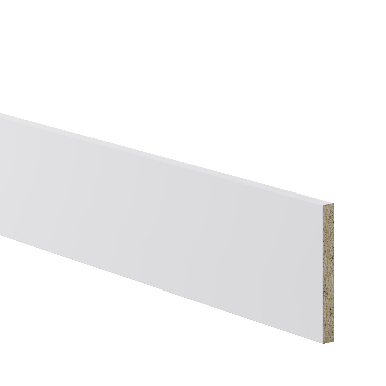 Plinta de bucatarie, PAL, alb mat, margine patrata, H.15 cm x l. 2,4 m x gros. 16 mm  GoodHome Balsamita