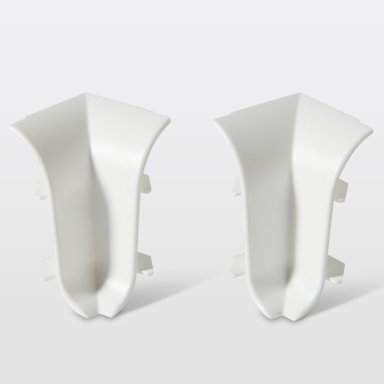 Coltar interior plinta, PVC, 4.4 x 2.7 cm, 2 bucati, alb