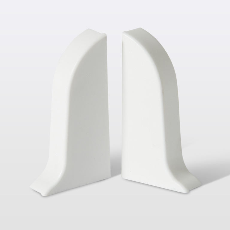 Set terminatii plinta, PVC, 4.42 x 2.33 cm, 2 bucati, alb