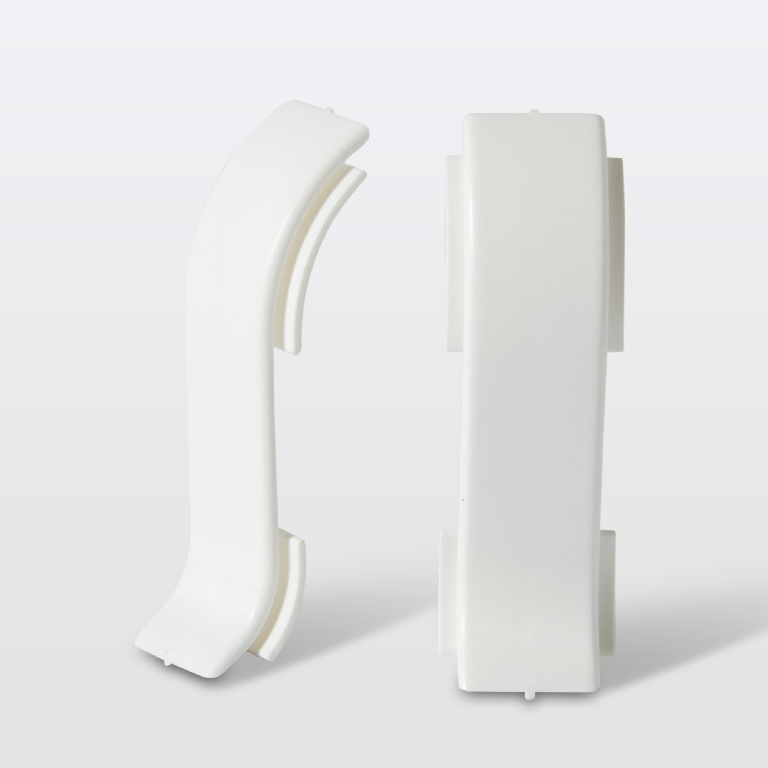 Accesorii imbinare plinta, PVC, 4.4 x 2.28 cm, 2 bucati, alb