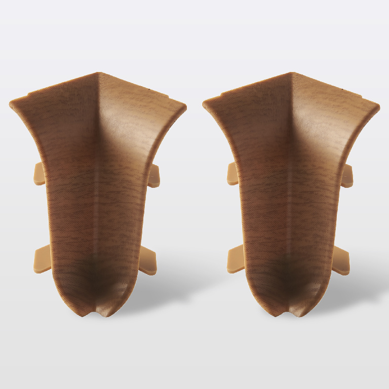 Coltar interior plinta, PVC, 4.4 x 2.7 cm, 2 bucati, fag