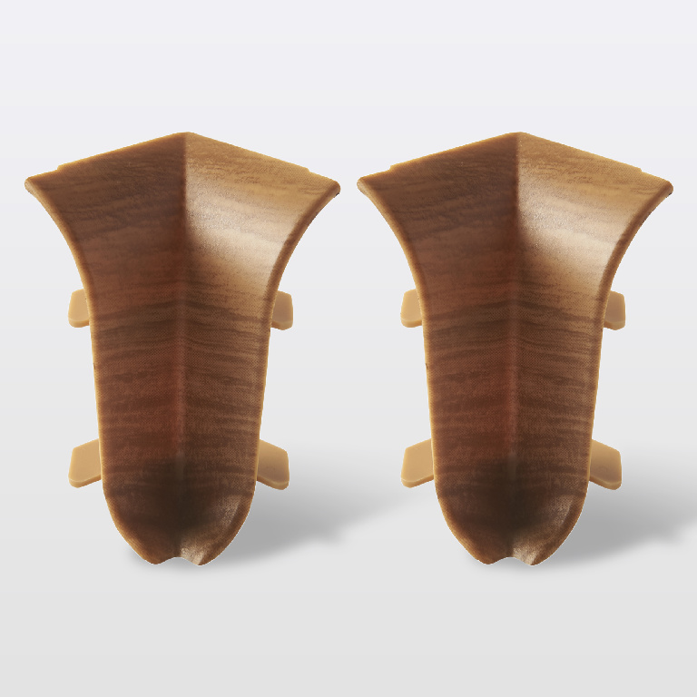 Coltar interior plinta, PVC, 4.4 x 2.7 cm, 2 bucati, bej