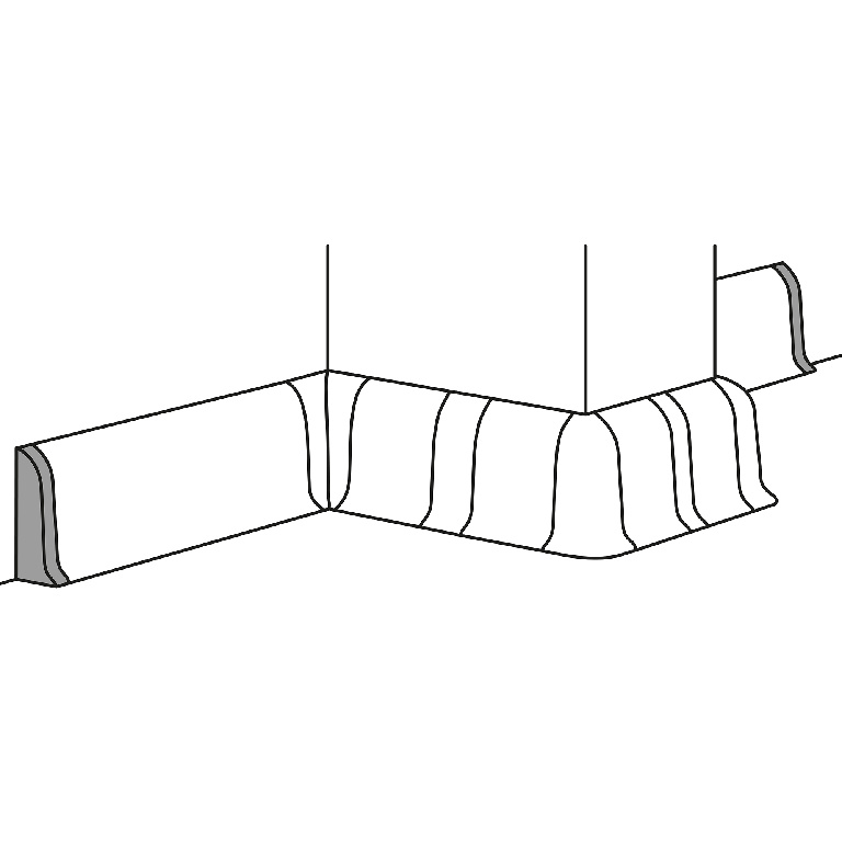 Set terminatii plinta, PVC, 4.42 x 2.33 cm, 2 bucati, stejar