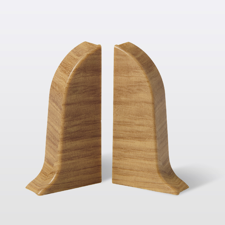 Set terminatii plinta, PVC, 4.42 x 2.33 cm, 2 bucati, stejar