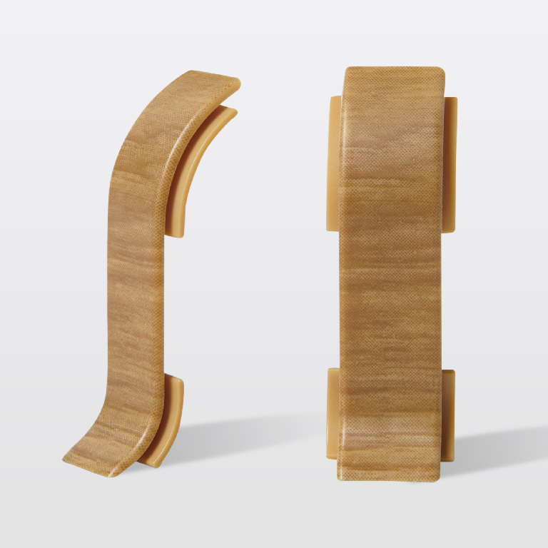 Accesorii imbinare plinta, PVC, 4.4 x 2.28 cm, 2 bucati, stejar