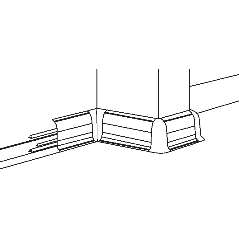 Plinta parchet GOODHOME, PVC, 220 x 5.9 x 2.3 cm, alb