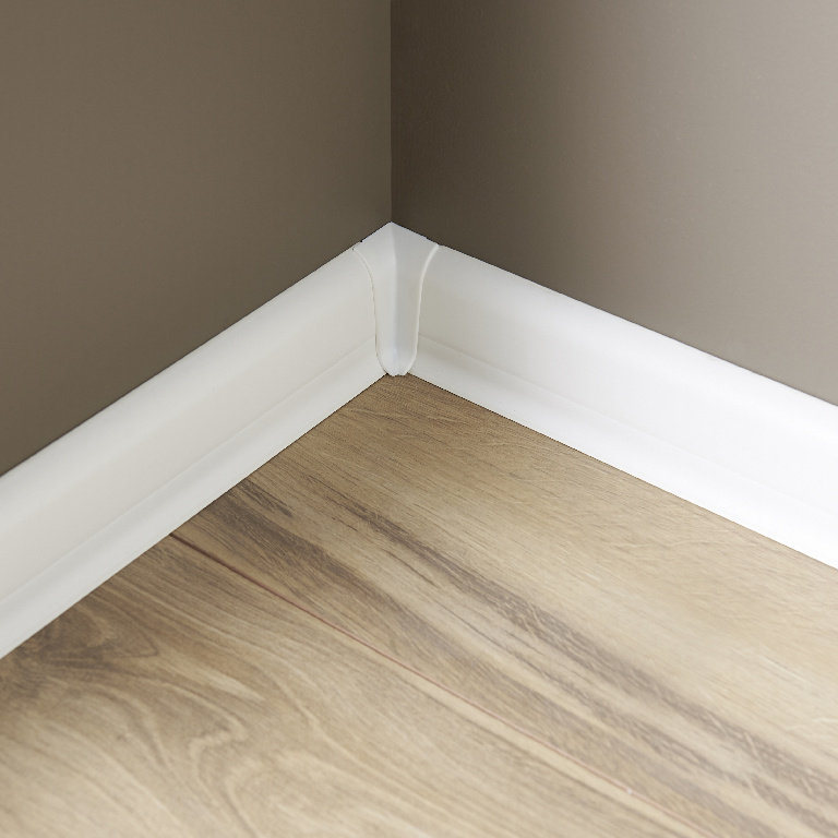 Coltar interior plinta GOODHOME, PVC, 5.66 x 2.76 cm, 2 bucati, alb