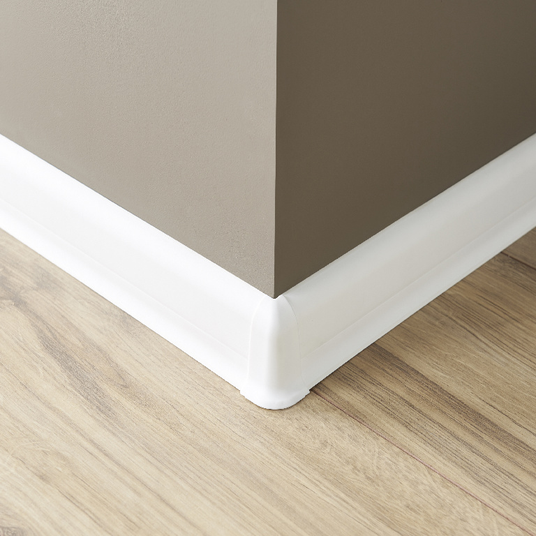 Coltar exteriorplinta GOODHOME, PVC, 5.67 x 2.93 cm, 2 bucati, alb