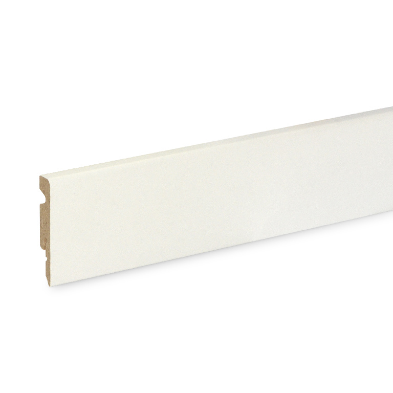 Plinta parchet GOODHOME, MDF, 220 x 6 x 1.1 cm, alb