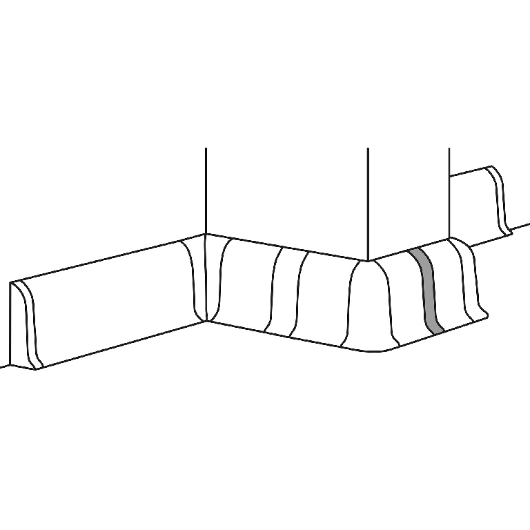 Accesorii imbinare plinta GOODHOME, PVC, 5.6 x 2.33 cm, 2 bucati, natur