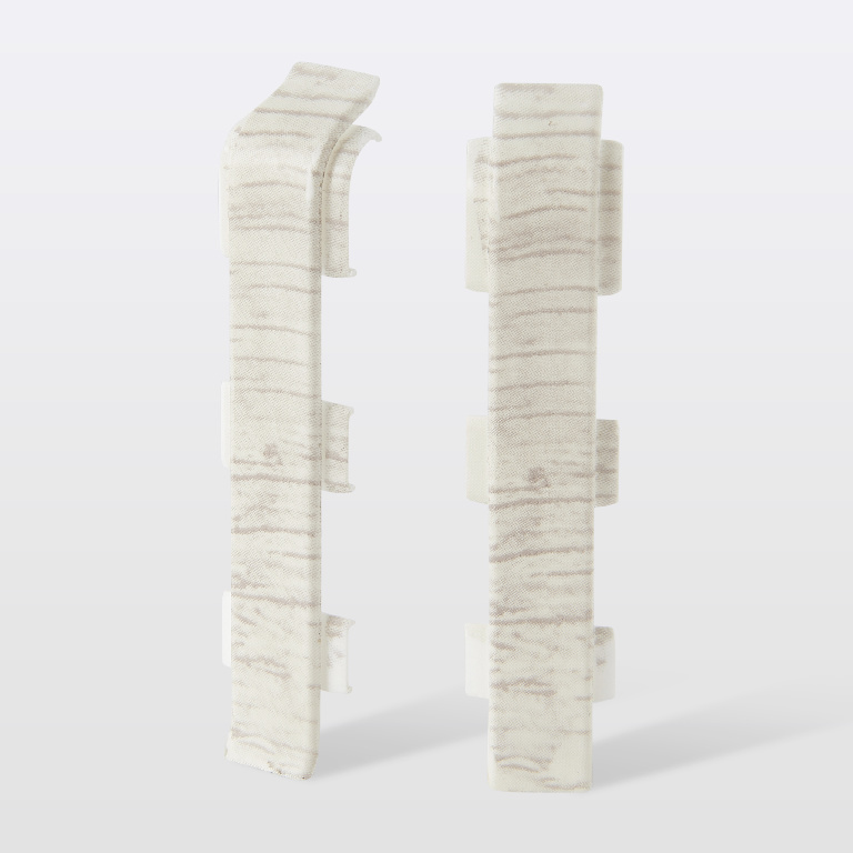 Accesorii imbinare plinta GOODHOME, PVC, 7.5 x 2.4 cm, 2 bucati, alb