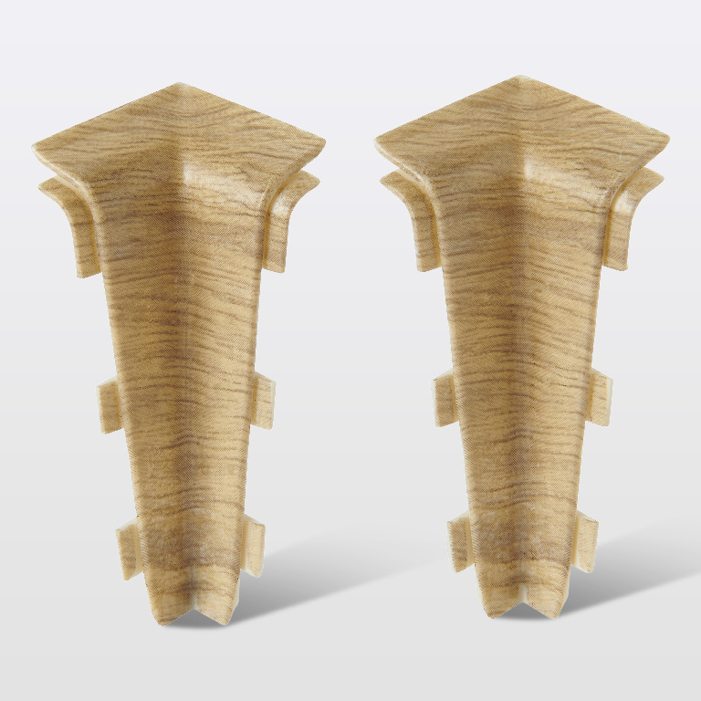 Coltar plinta GOODHOME, PVC, 8 x 7.5 x 3.1 cm, 2 bucati, natur