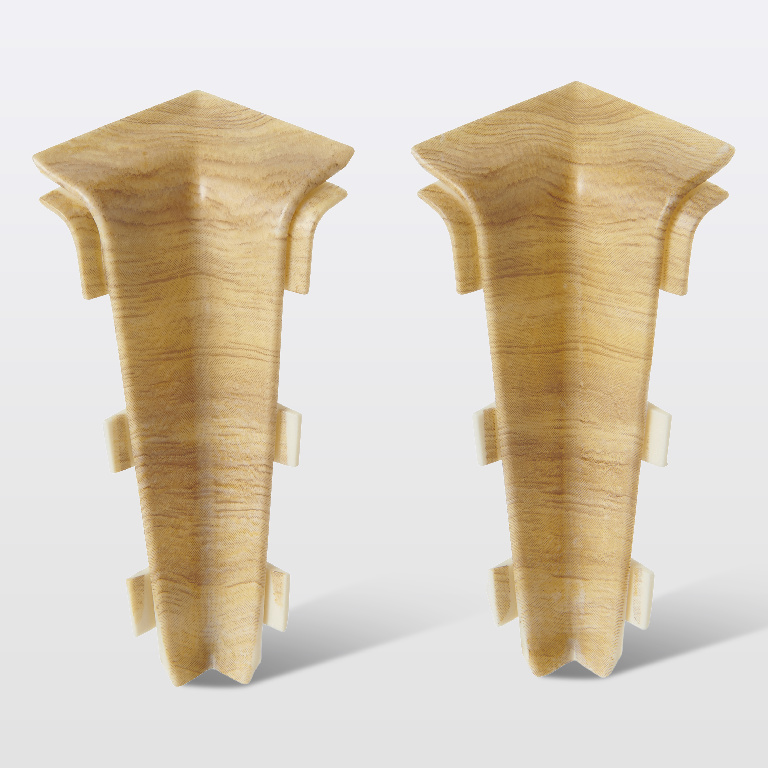 Coltar plinta GOODHOME Decor 705, PVC, 8 x 7.5 x 3.1 cm, 2 bucati, natur